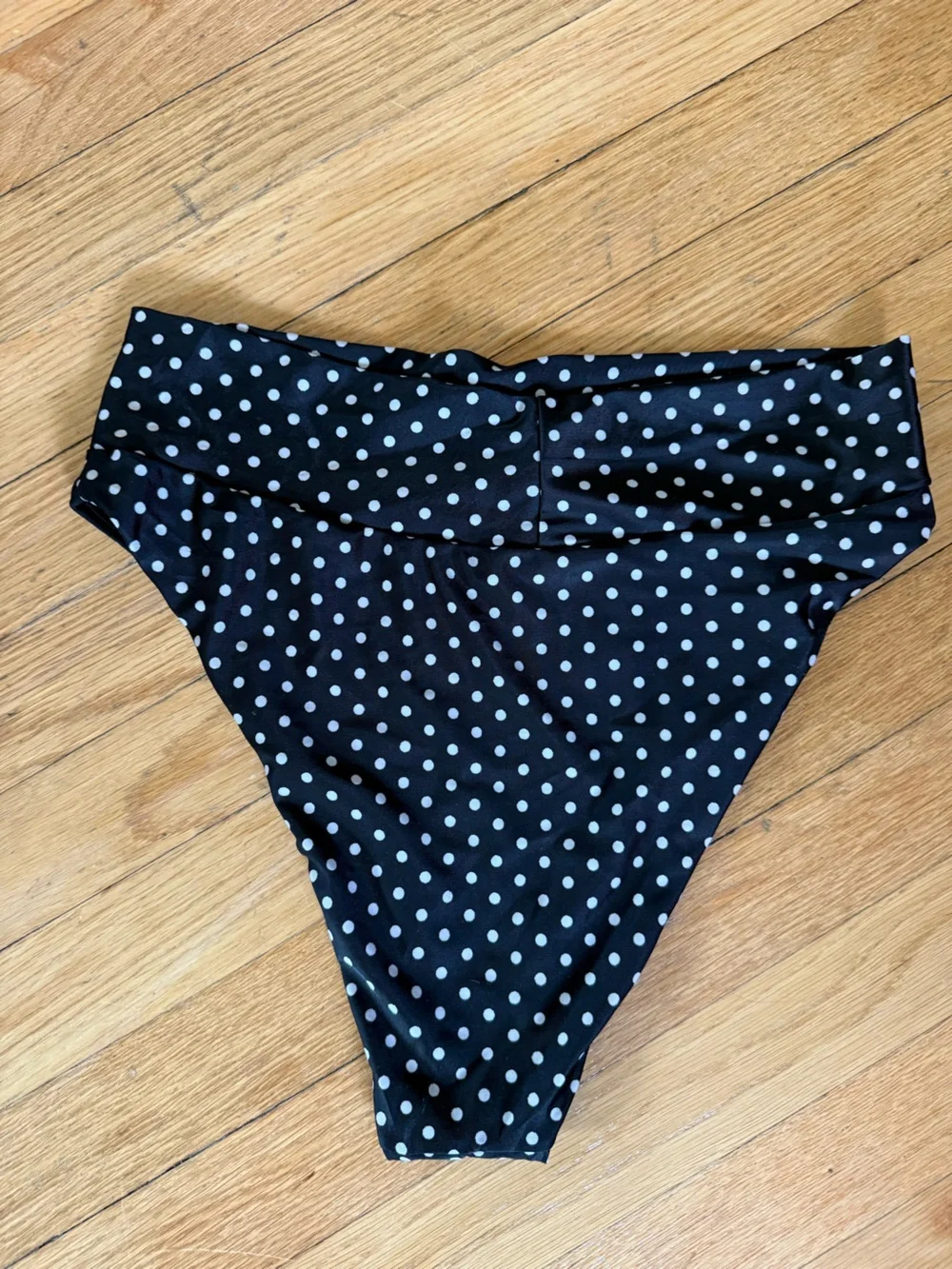 aerie Black Polka Dot Bikini Top